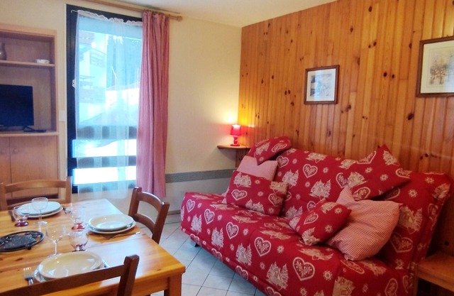 Studio close to slopes, near ski school, Adrets-Prapoutel