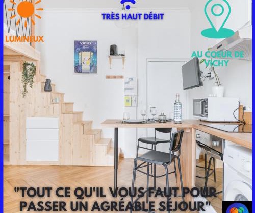 Studio hypercentre lumineux wifi Villa Marie Celine