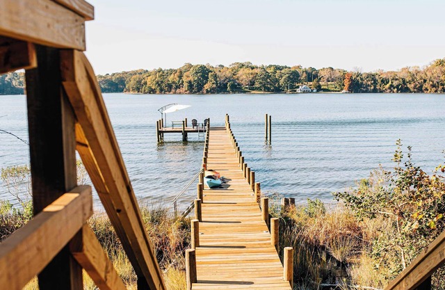 Stunning waterfront on bluff with sauna, firepit!