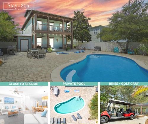 Sugar Hill Hang by Stay on 30A- Pool, Bikes, Golf Cart