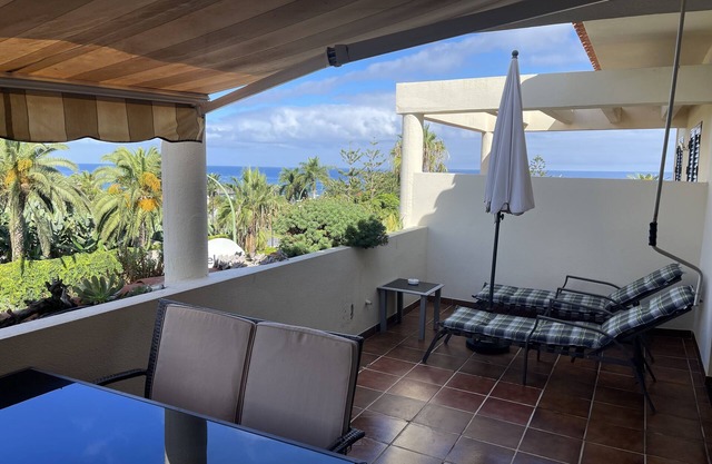 sunny terrace apartment directly on the sea with stunning views