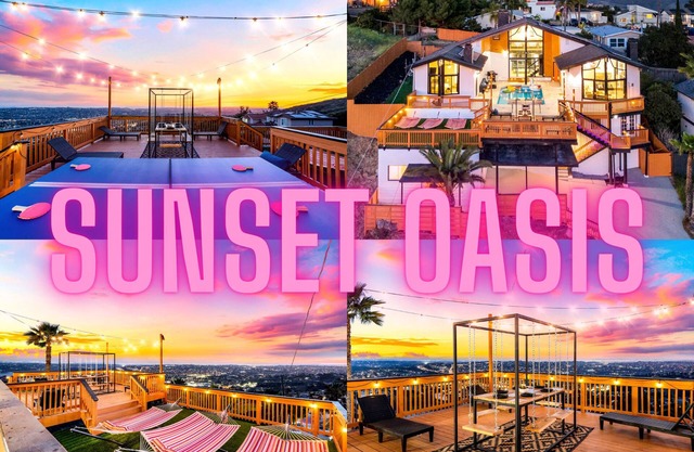 Sunset Oasis Pool Home + Stunning San Diego Views + Pool Table + Ping Pong Table