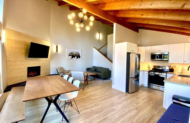 Tahoe Mountain Condo with Tree Filtered Lake Views.