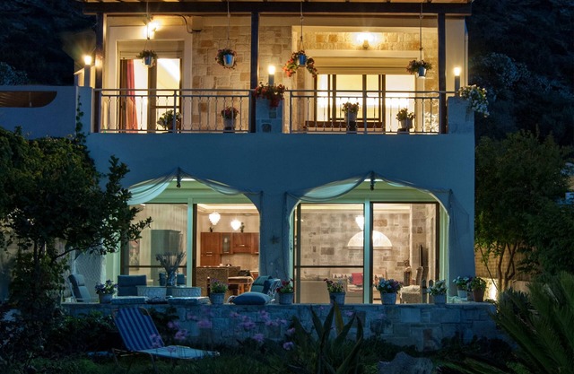 The Beachfront apartment is part of the Villa Omega complex at Lygaria Beach.