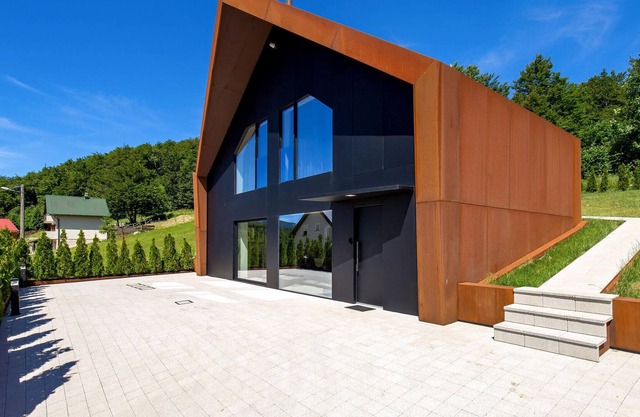 This modern and elegant vacation home is located in the green heart of Croatia, in Gorski Kotar.