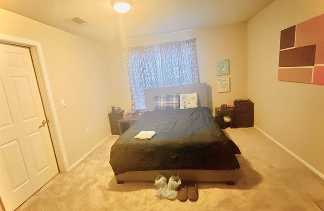 This’s a two bedroom, two bath. You have your private room and bath. I live here