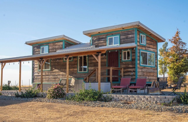 “Tiny Pleasures” in lovely Wheatland with a view of the lake.