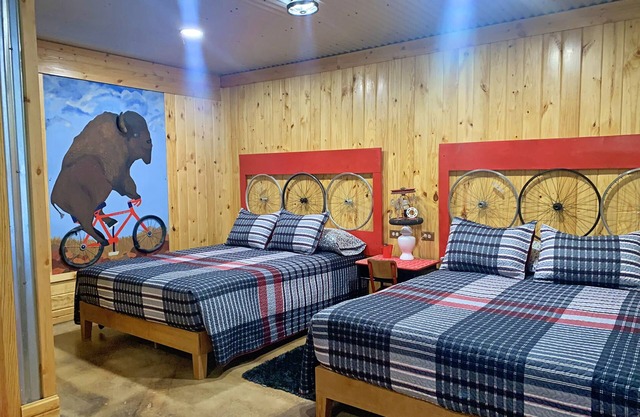 Tour de Bison Cabin Cache near Wichita Mountains Cycling Biking Cache sleeps 4