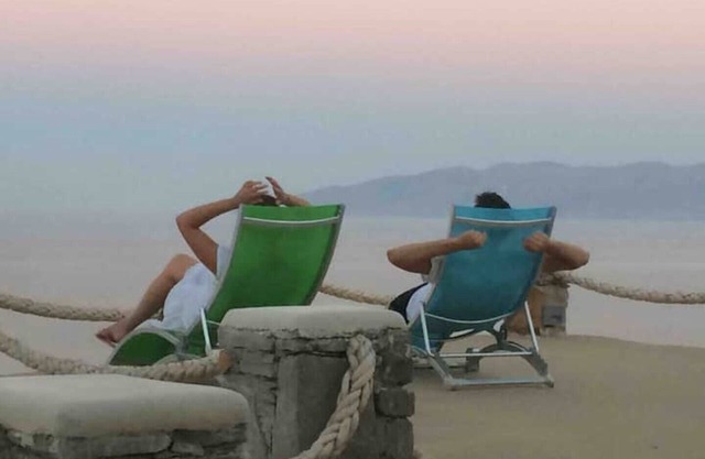 Two villas with private pool BBQ and beach