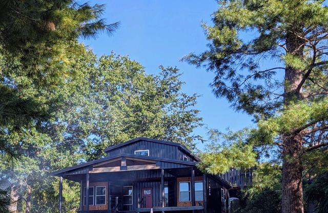 Unique Container House nestled in the middle of any outdoor adventure imaginable