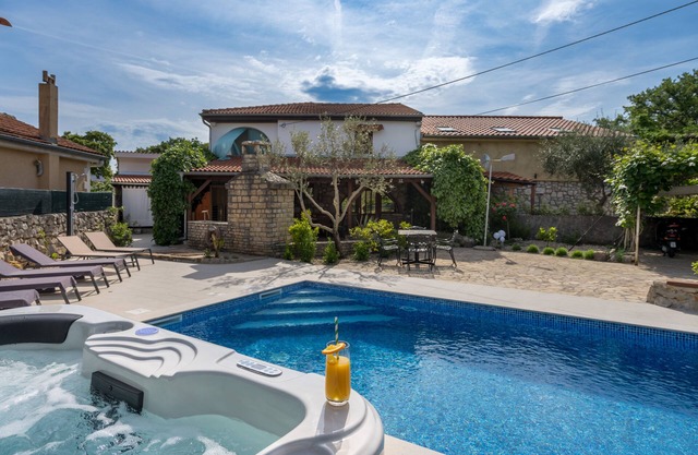 Unique stone villa Stone Lady with private pool, whirlpool, sauna and barbecue