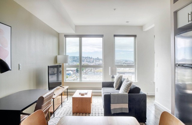 Upscale Ballard 1BR w/BBQ, Lounge & W/D, onsite retail, by Blueground