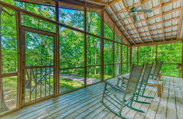 Views of Elk River with wrap-around screened porch for family time