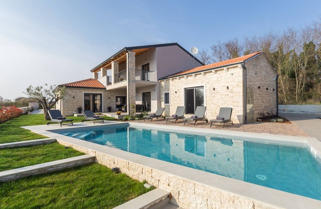 Villa Harmony for 8 people in Central Istria with 50 m2 private pool and sea view