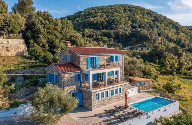 Villa Lapida with Pool and Sea View
