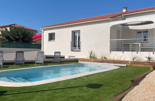 Villa*SOL DELS ASPRES- Swimming pool - BBQ - Garage - Air conditioning/central heating