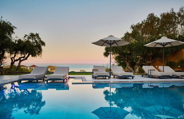 Villa with pool and sea view at 250 m from beach