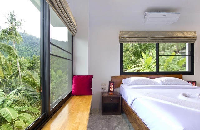 Waterfall, Sea/Jungle View Villa