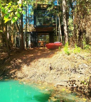 Waterfront Container House In A Magical Forest!