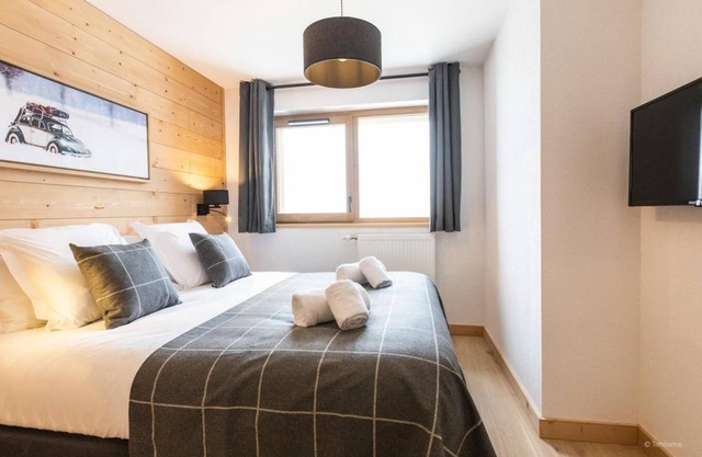 Wifi, view mountain, swimming pool, sauna, hammam, balcony, parking, ski locker, 62-80m², Montalbert