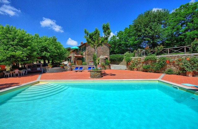 Wonderful private villa with WIFI, private pool, A/C, TV and panoramic view, close to Cortona