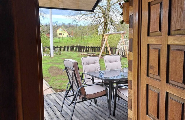 Wood cottage near Plitvice lake and Rastoke