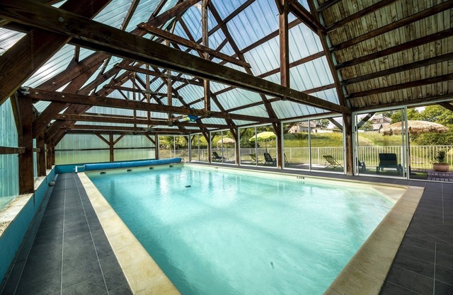 Wooden chalet with pool