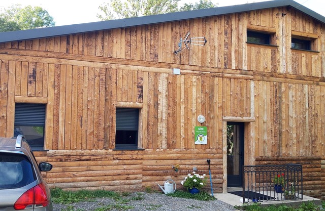 Wooden house in the fields