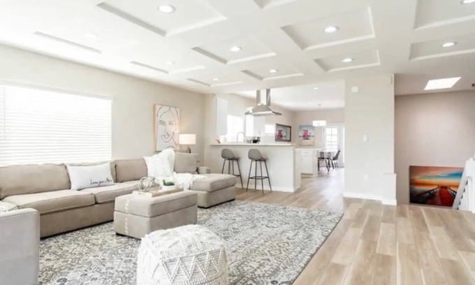 Ocean Beach House | 1 Block to Sand Huge 4BR/3BA Modern Duplex