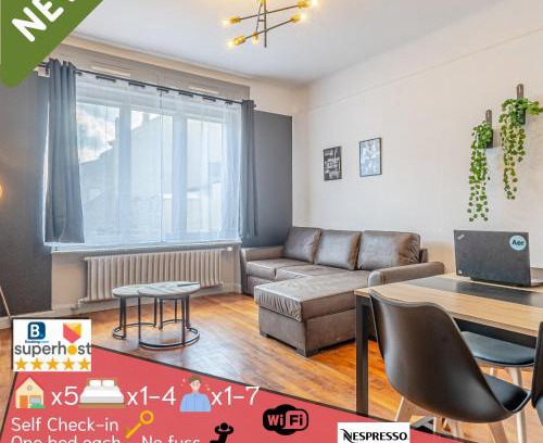 Hayange Apartment | 1 STUDIO & 5 APPTS - 1 à 4 lits - 1 à 7 pers - max 31 pers - 1 immeuble - Confort, Flexibilité - ENGLISH - 1 STUDIO & 5 APTS - 1 to 4 beds - 1 to 7 guests - up to 31 - same building - Cattenom