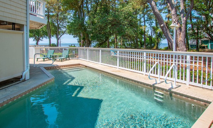 Monteray Shores House | 1538 - Gift Of The Sound, a spacious 5-bed 5-bath soundfront home in Corolla, NC, private pool