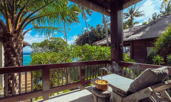 Candi Dasa Apartment | 1BR Beachfront Room with Balcony | The Village of Angels Resort