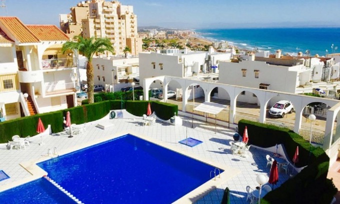 Torrevieja Apartment | 2-bed Apartment with Pool, Sea Views & Balcony - 10min walk to La Mata Beach!