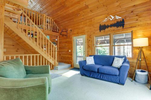 Stoddard House | 2 Mi to Boat Ramp Log Cabin in New Hampshire