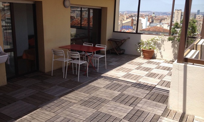 La Castellane Apartment | 2-room Castellane on the top floor with large quiet terrace