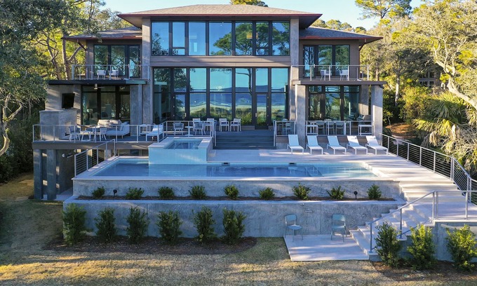 Oceanside House | 24 Duck Hawk-Oceanfront, Large Pool & Amazing Game Room. Coastal Chic!