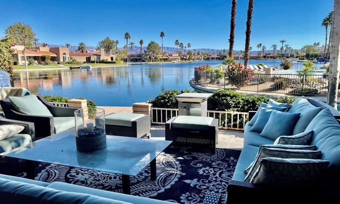 Rancho Mirage Condo | 25%OFF January! STUNNING LAKEFRONT HOME! High ceilings! FAB VIEWS! Modern Space!