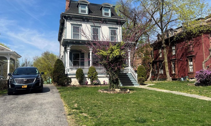Poughkeepsie Apartment | 2Br Private Victorian Apartment in City Location on Half Acre Sleeps 5
