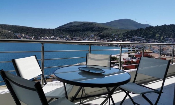 Amfilochia Condo | 3-bedroom family friendly duplex panoramically overlooking beautiful Amfilochia