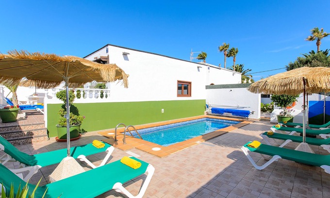 Puerto del Carmen Villa | 3 bedroom villa with private pool near the beach, overlooking the sea.