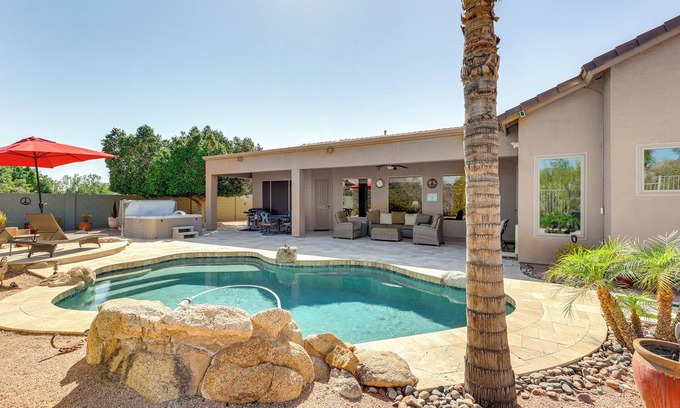 East Mesa House | 3 Mi to Usery Mtn Regional Park: Poolside Paradise