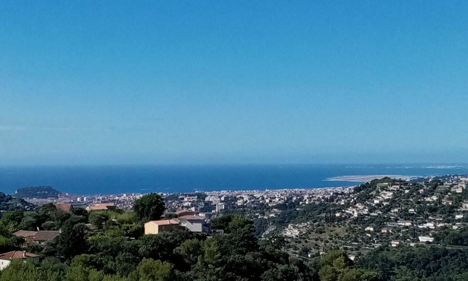 Saint-Andre-de-la-Roche Apartment | 3 P. apartment in villa on hill, sea view 15 mn from Nice center