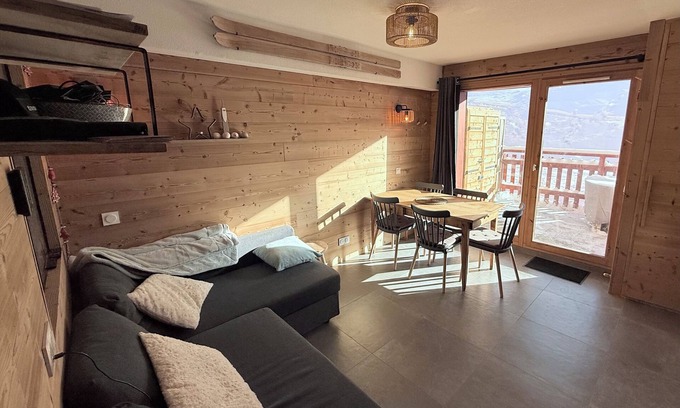 Saint-Francois-Longchamp Apartment | 35m2 apartment Large terrace at the foot of the slopes