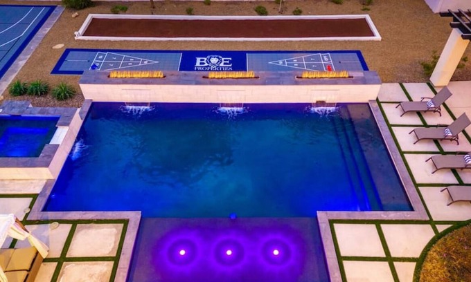 Thunderbird East Villa | 3Million$ Fantasy Fire Dream Oasis+Pickleball Court w/NBA lines+Shuffleboard Court+Bocce