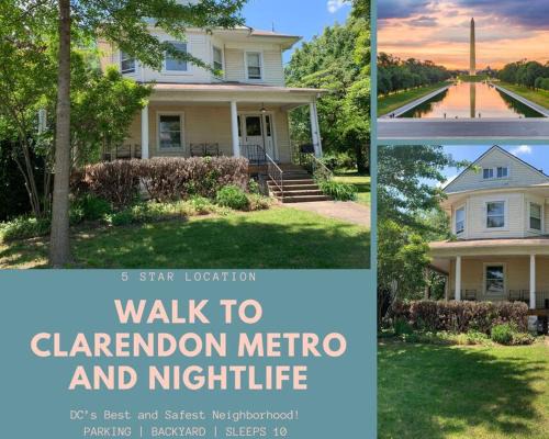 Lyon Park Villa | 4 Bedroom DC's Best Location with Parking, Walk to Clarendon Metro, Shopping and Nightlife!