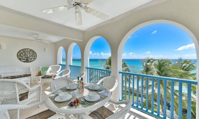 Oistins Condo | #401 Oceanview beachfront Maxwell Beach Villas