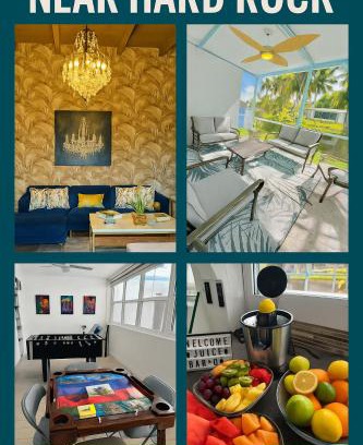 Miramar House | 4bdrm Waterfront salt water Pool home with Outdoor theater Game Rm Make up vanities in every room Perfect for Game days and concerts trips to Miami Hard rock stadium and hotel 15 mins away