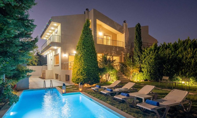 Kato Gouves Villa | 5 bed with private pool & pool table.