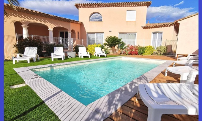 Vendres Villa | 5 minutes from the beach 🏖️ La Villa Sun Exceptional house ⚜️ Private heated pool