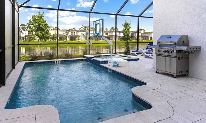 Florida Center Hotel | 6 Bedroom Home at Villatel Orlando Resort - Private Pool, Arcade & Resort Perks